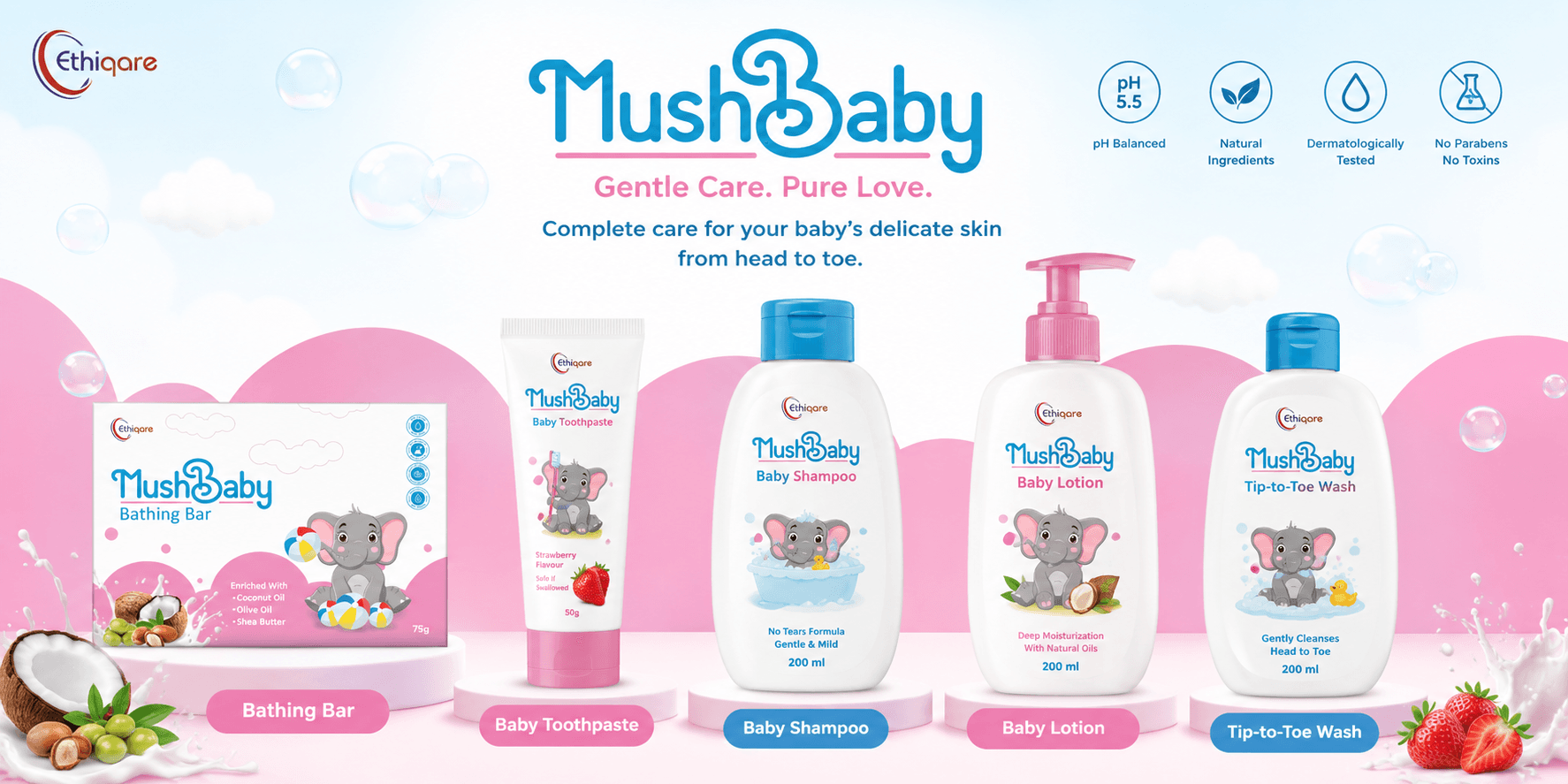 MushBaby Complete Baby Care Range